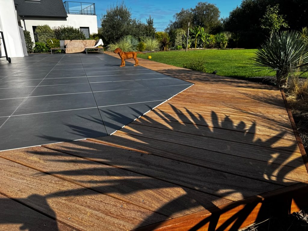 Installation de terrasse bois et dallage à Ouistreham